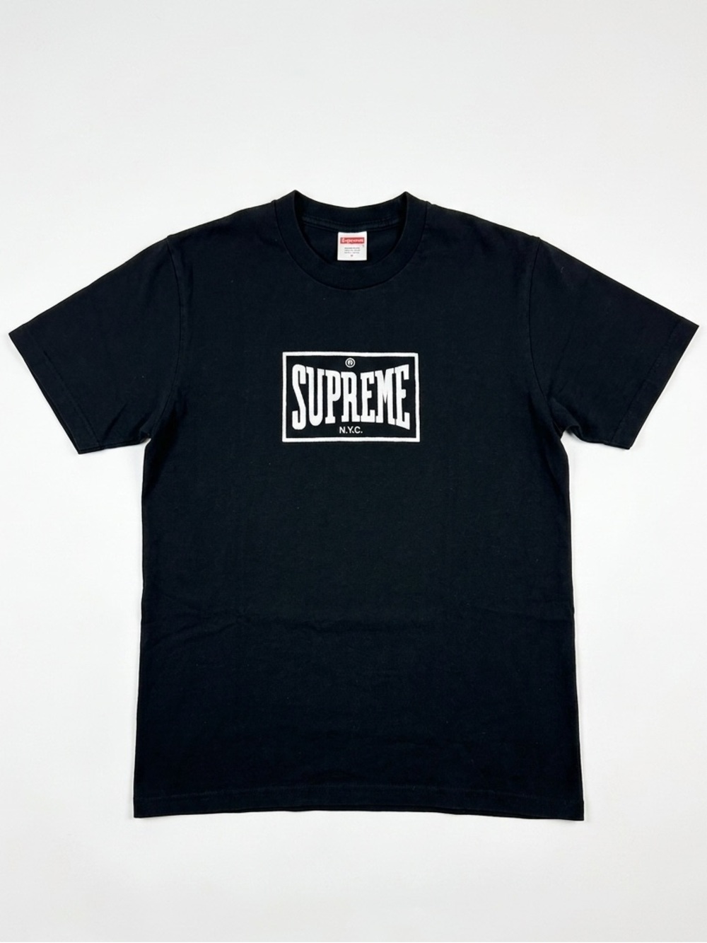 Supreme Black T-Shirt with White Box Logo